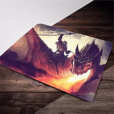 ماوس پد طرح dragon rider کد 3697