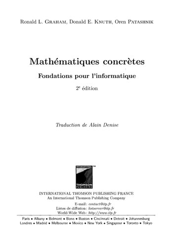 خرید و دانلود نسخه کامل کتاب Mathématiques concrètes