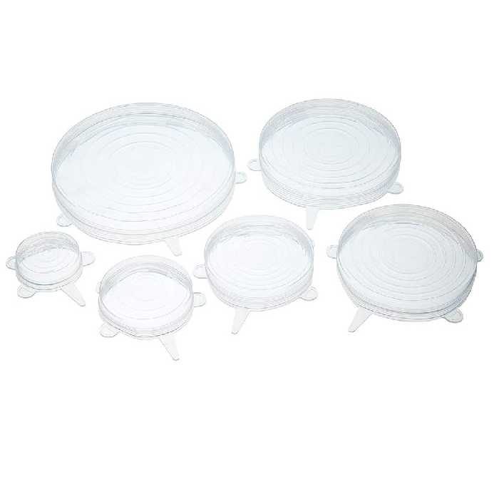 درپوش ظرف مدل سیلیکونی مجموعه 6 عددی