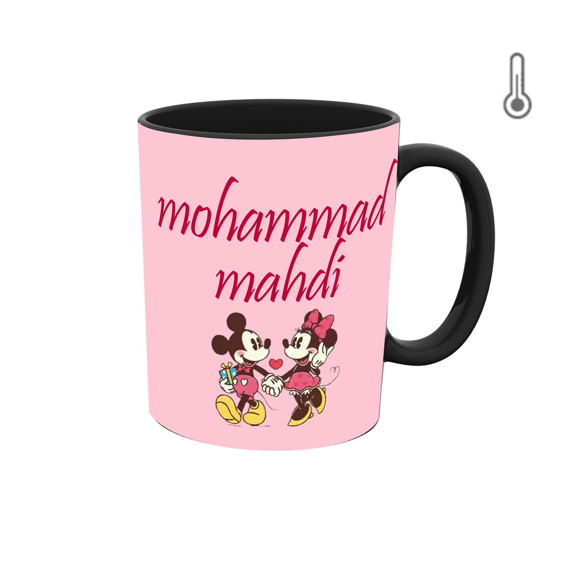 ماگ حرارتی طرح اسم محمدمهدی مدل قلب روز عشق