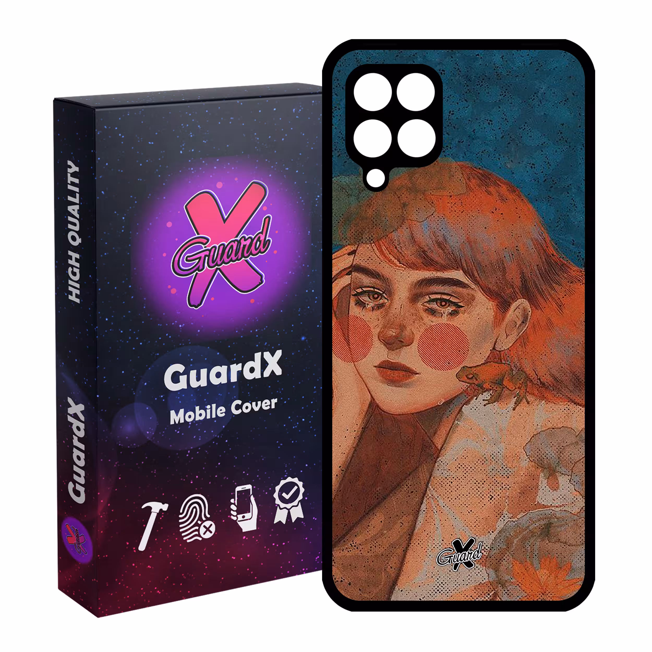 کاور گارد ایکس طرح Girl مدل Glass10330 مناسب برای گوشی موبایل سامسونگ Galaxy A12