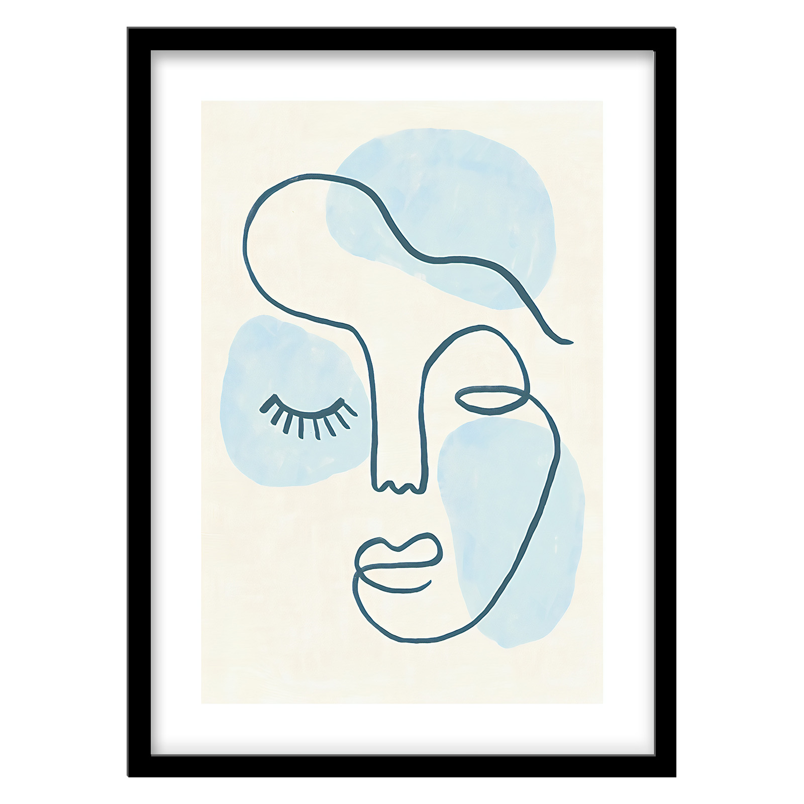 تابلو دکوراتیو فورنیمو مدل پرتره لاین‌آرت مدرن و مینیمال کد 05183B