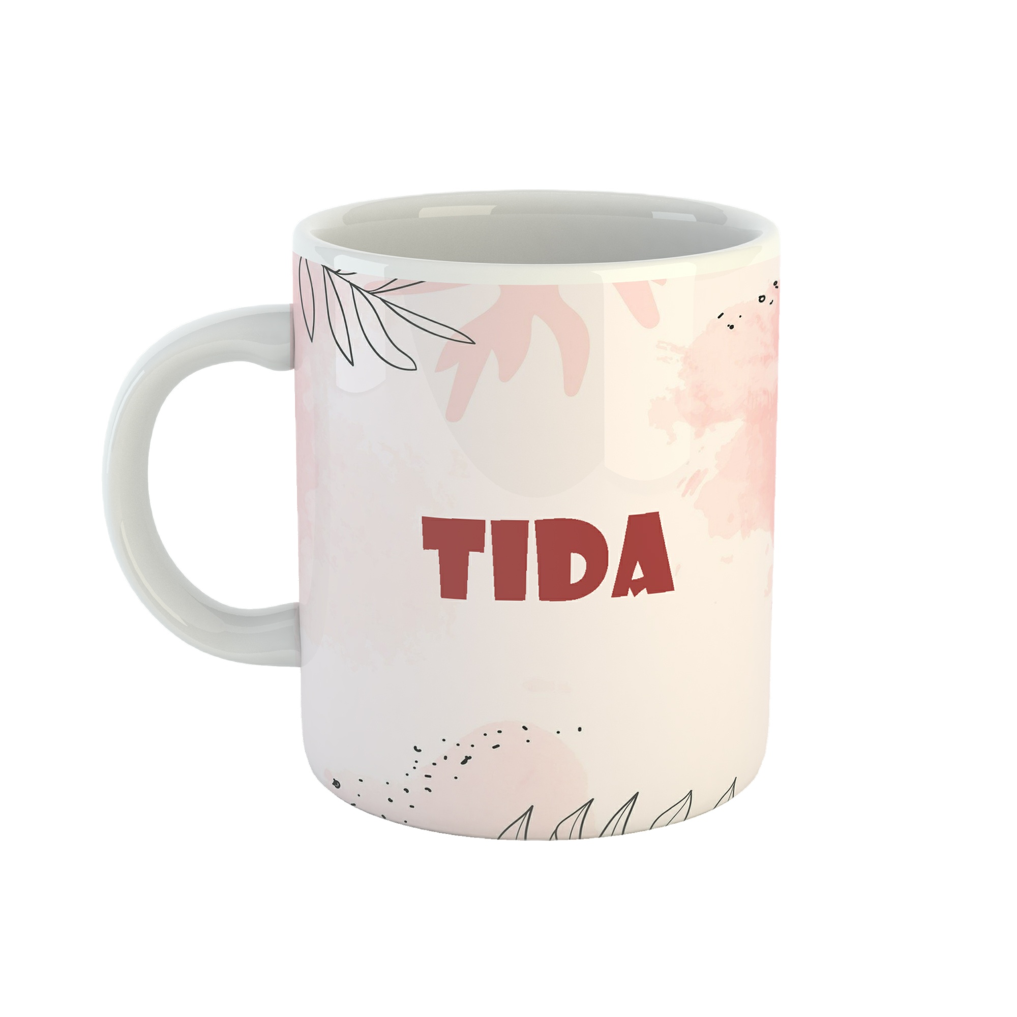 ماگ طرح اسم تیدا مدل برگ کد 386