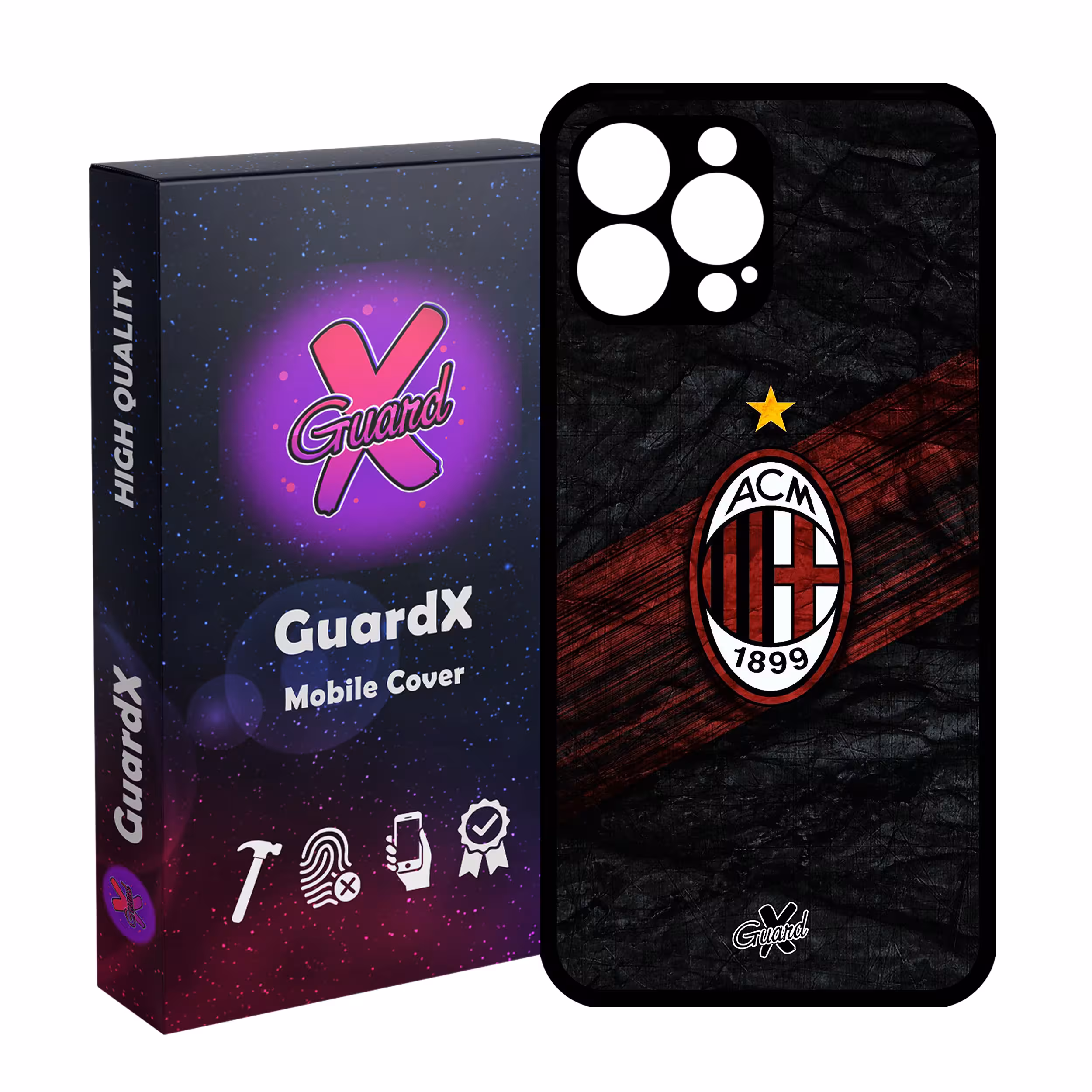 کاور گارد ایکس طرح AC Milan مدل Glass10057 مناسب برای گوشی موبایل اپل iPhone 13 Pro Max