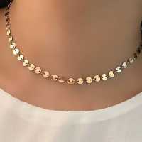 گردنبنددستبند ست پولکی استیل درجه یک رنگ ثابت ضد حساسیت اندازه 45 سانت دستبند 20 سانت ارسال رایگان 