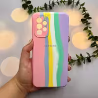 قاب گوشی Galaxy A23 4G سامسونگ سیلیکونی پاک کنی سورا SORA رنگین کمانی کد 72416