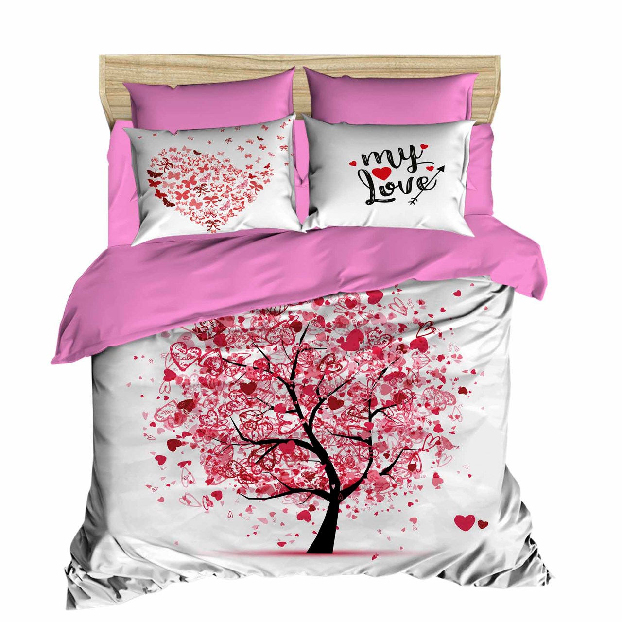 سرویس کاور لحاف ژوان ژوزه مدل My Love دو نفره 6 تکه