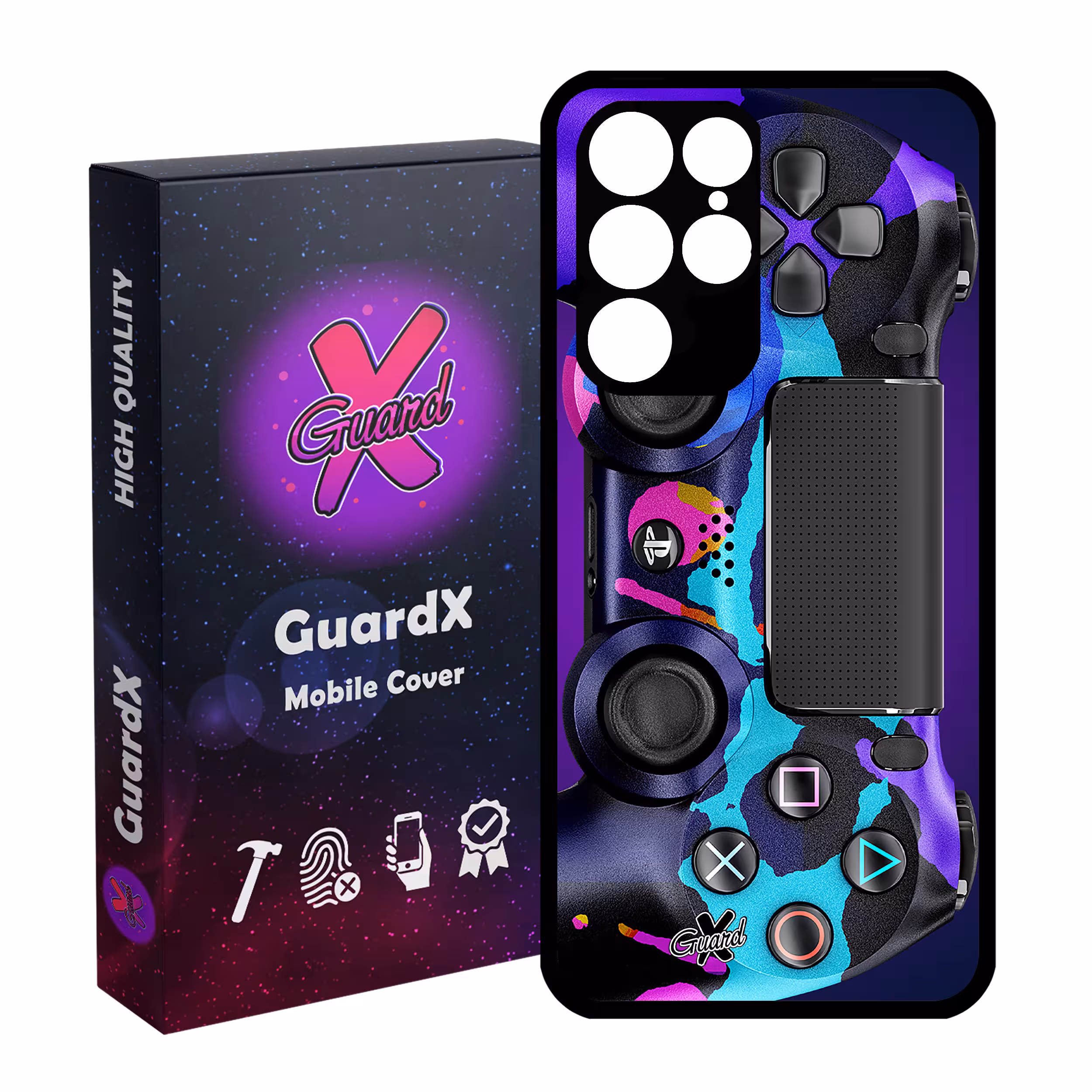 کاور گارد ایکس طرح PS4 Controller مدل Glass10089 مناسب برای گوشی موبایل سامسونگ Galaxy S22 Ultra