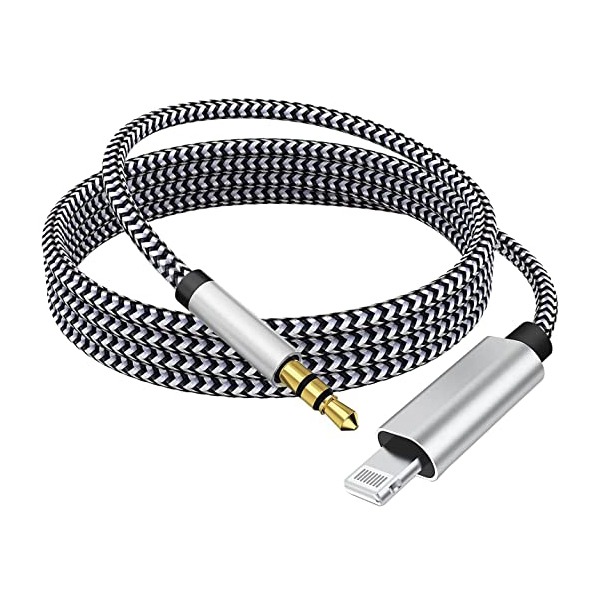 کابل تبدیل لایتنینگ به AUX لنیز مدل AX99 طول 1.2 متر