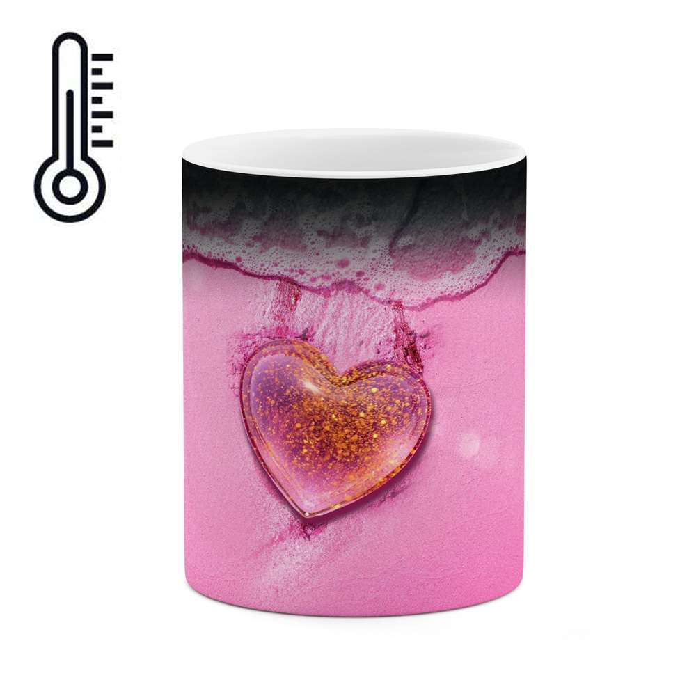ماگ حرارتی طرح عاشقانه قلب فانتزی  مدل mgph14983