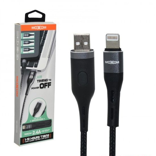 کابل آیفون Lightning موکسوم (MoXom) طول 1 متر مدل MX-CB39 LCD

