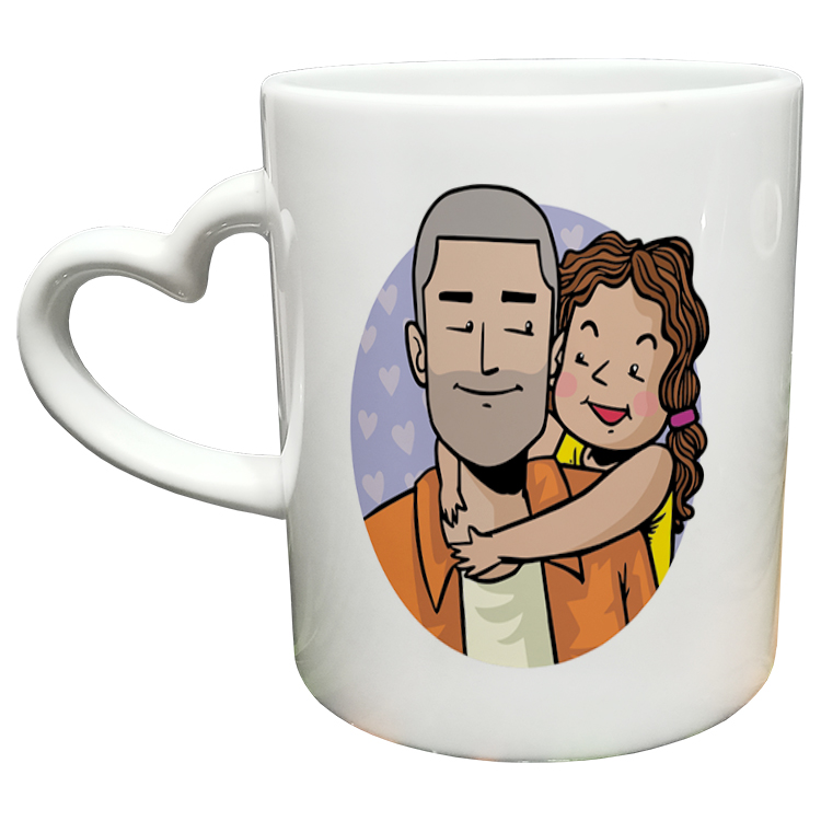 ماگ مدل دسته قلبی طرح روز پدر کد 94