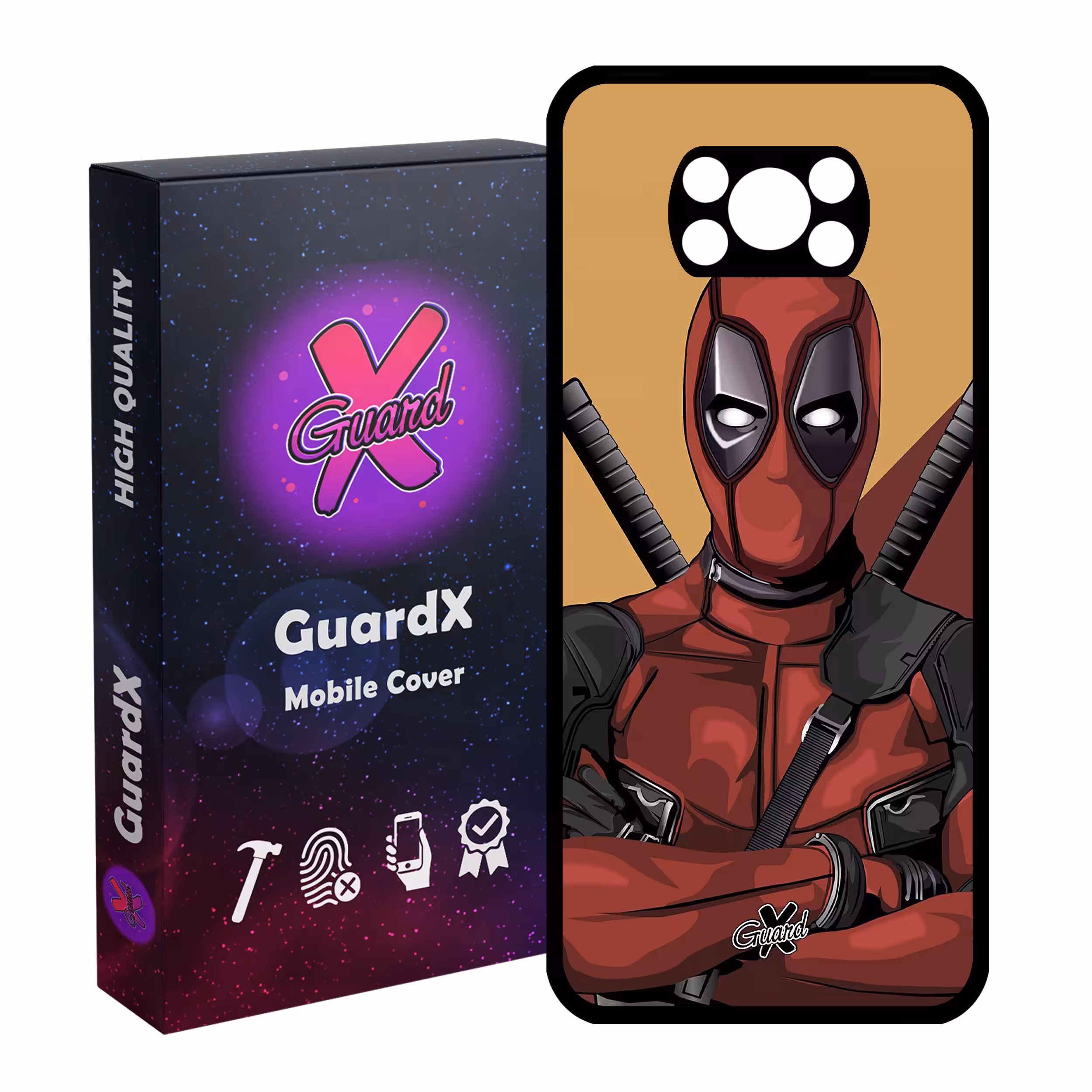 کاور گارد ایکس طرح Dead Pool مدل Glass10091 مناسب برای گوشی موبایل شیائومی Poco X3 Pro