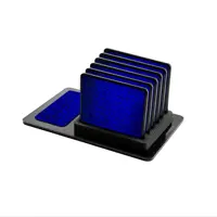 زیر لیوانی ماهوت مدل Blue-Holographic بسته 6 عددی