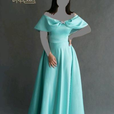 پیراهن مهمانی زنانه ساتن مدل پیراهن ماکسی بسیار زیبا مجلسی ساتن آمریکایی کاترین 6466