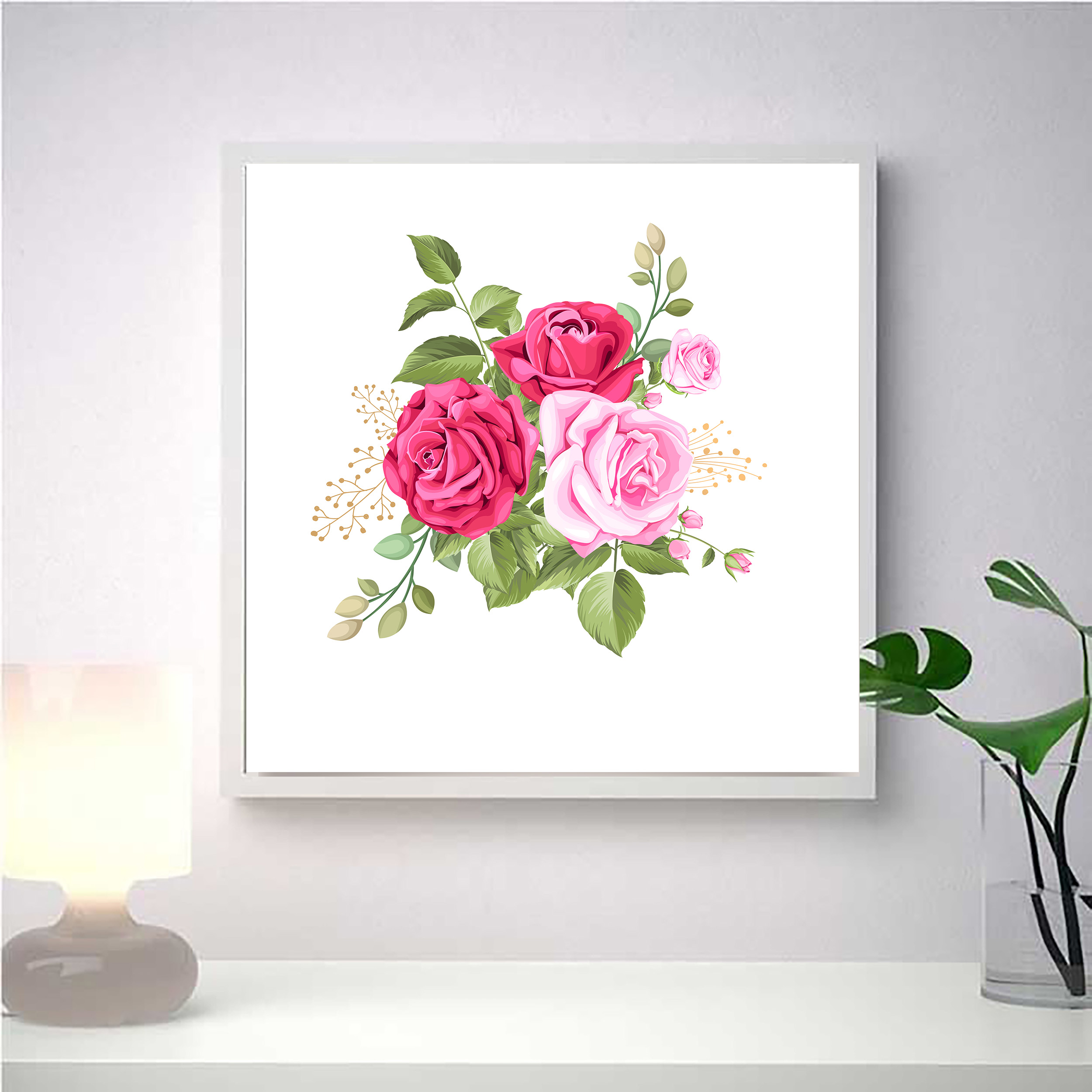 تابلو مدل دکوراتیو طرح گل کد 0551