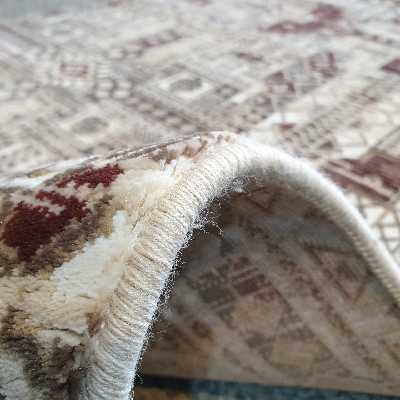 فرش ماشینی ساوین طرح 7700 زمینه کرم
