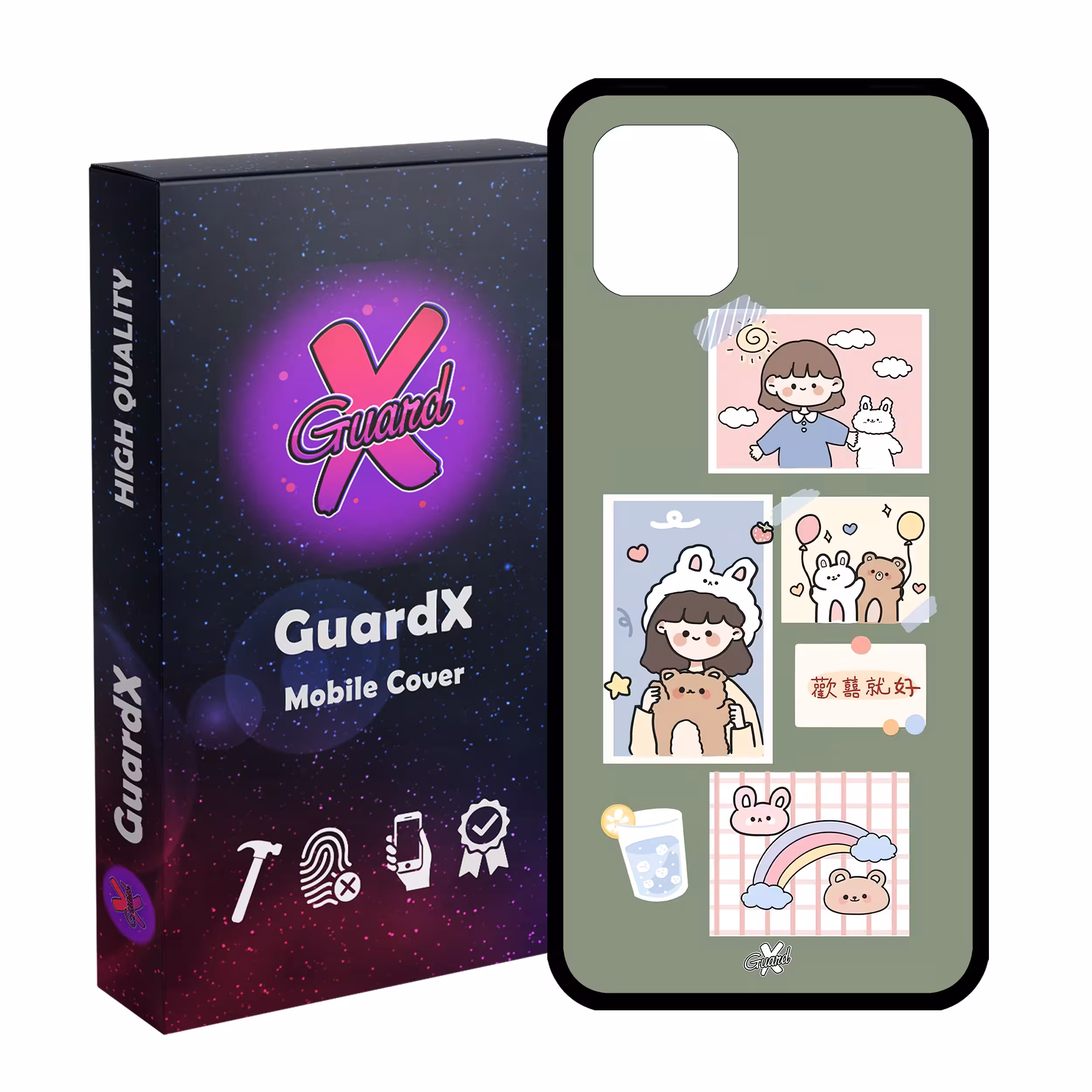 کاور گارد ایکس طرح Girl مدل Glass10514 مناسب برای گوشی موبایل سامسونگ Galaxy Note 10 Lite / A81