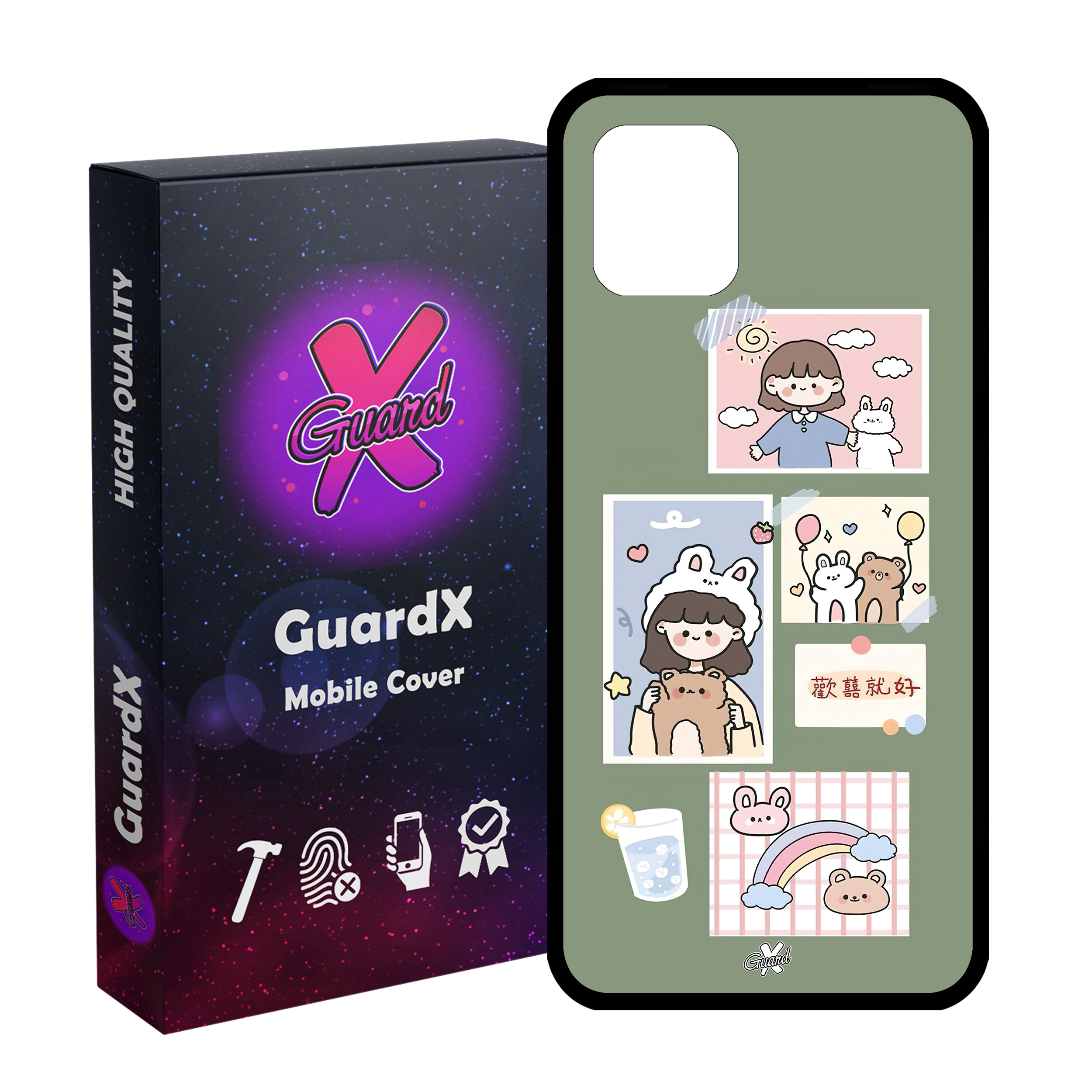 کاور گارد ایکس طرح Girl مدل Glass10514 مناسب برای گوشی موبایل سامسونگ Galaxy Note 10 Lite / A81