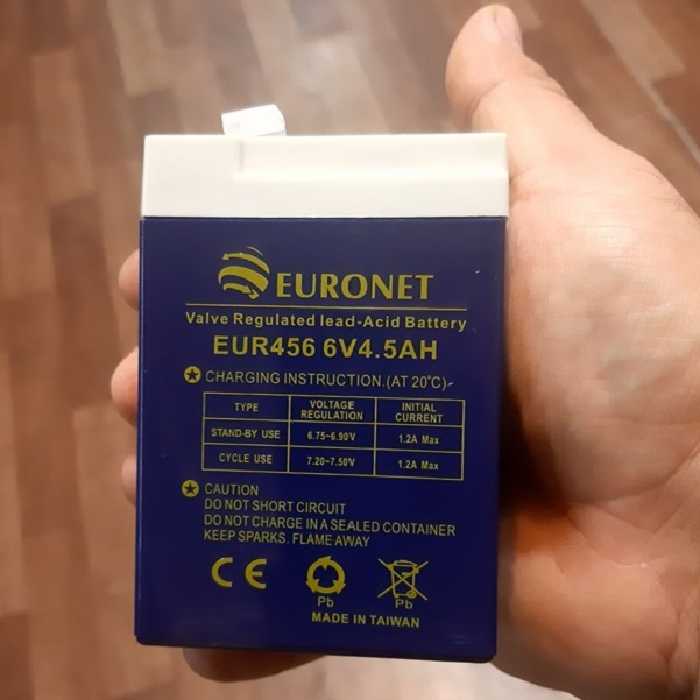 باتری یو پی اس 6 ولت 4.5 آمپر ساعت یورونت مدل EUR456