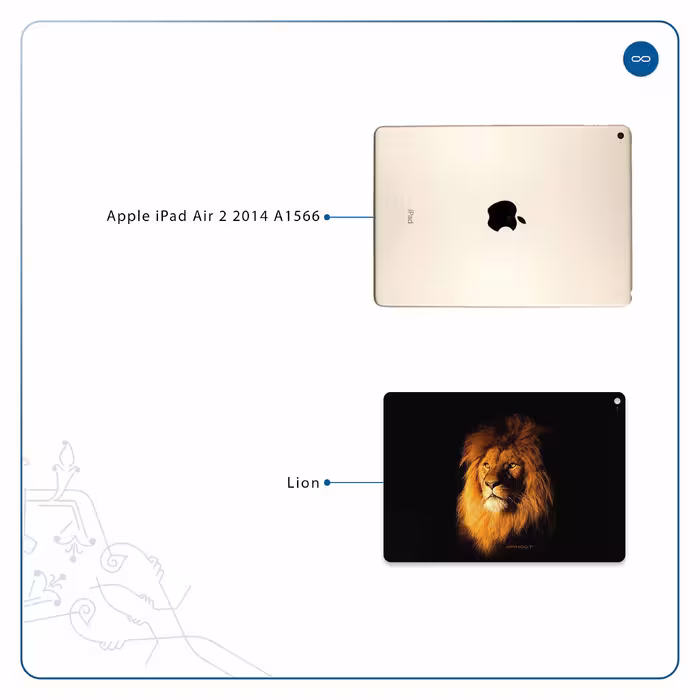 برچسب پوششی ماهوت مدل Lion مناسب برای تبلت اپل iPad Air 2 2014 A1566