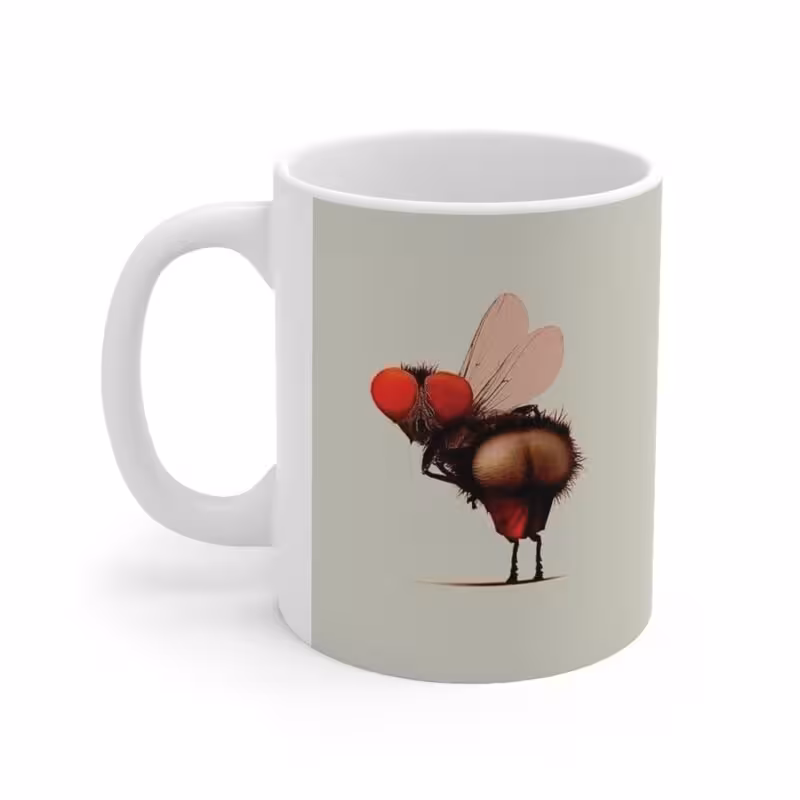 ماگ طرح  مگس Fly مدل NM1235