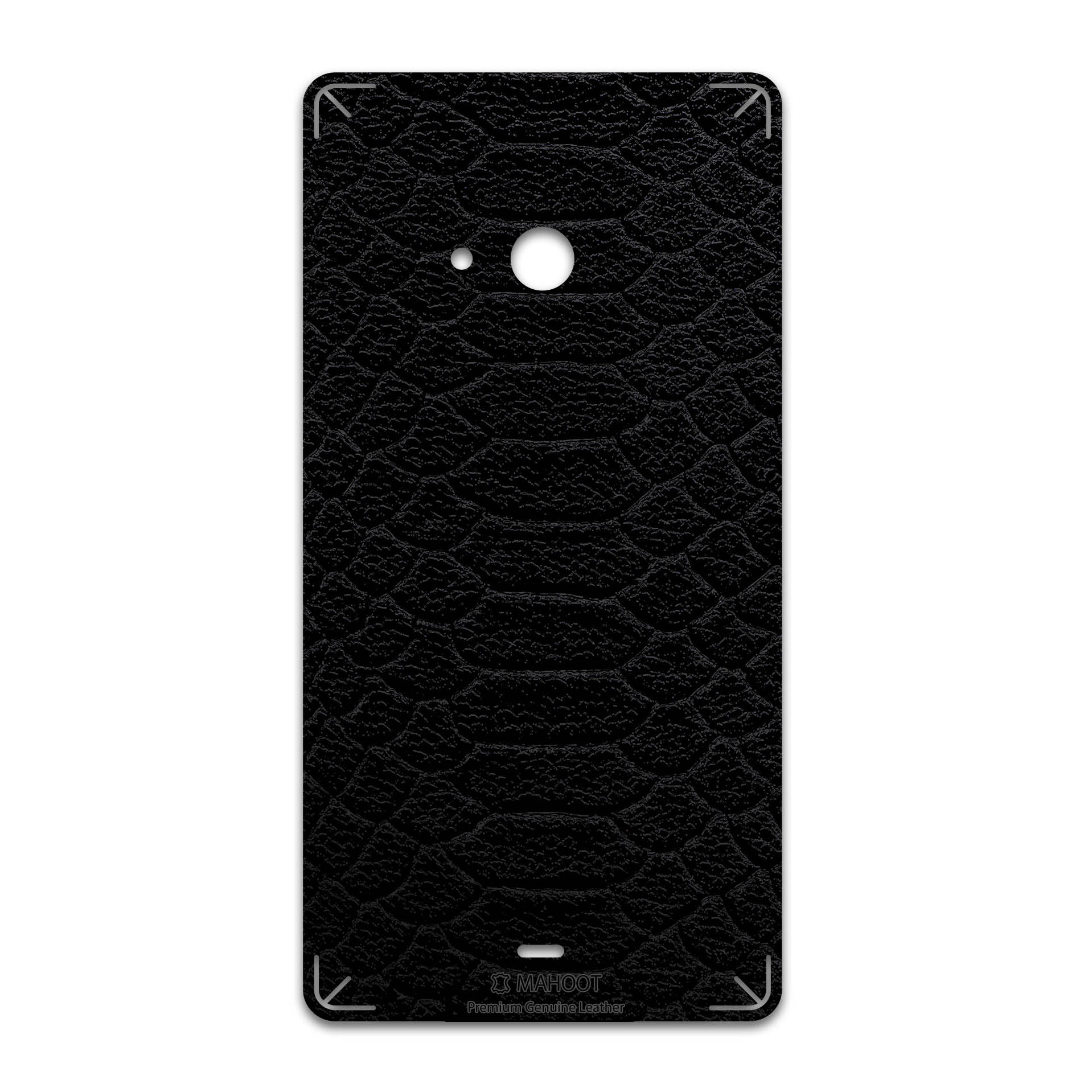 برچسب پوششی ماهوت مدل Black-Snake-Leather مناسب برای گوشی موبایل مایکروسافت Lumia 540