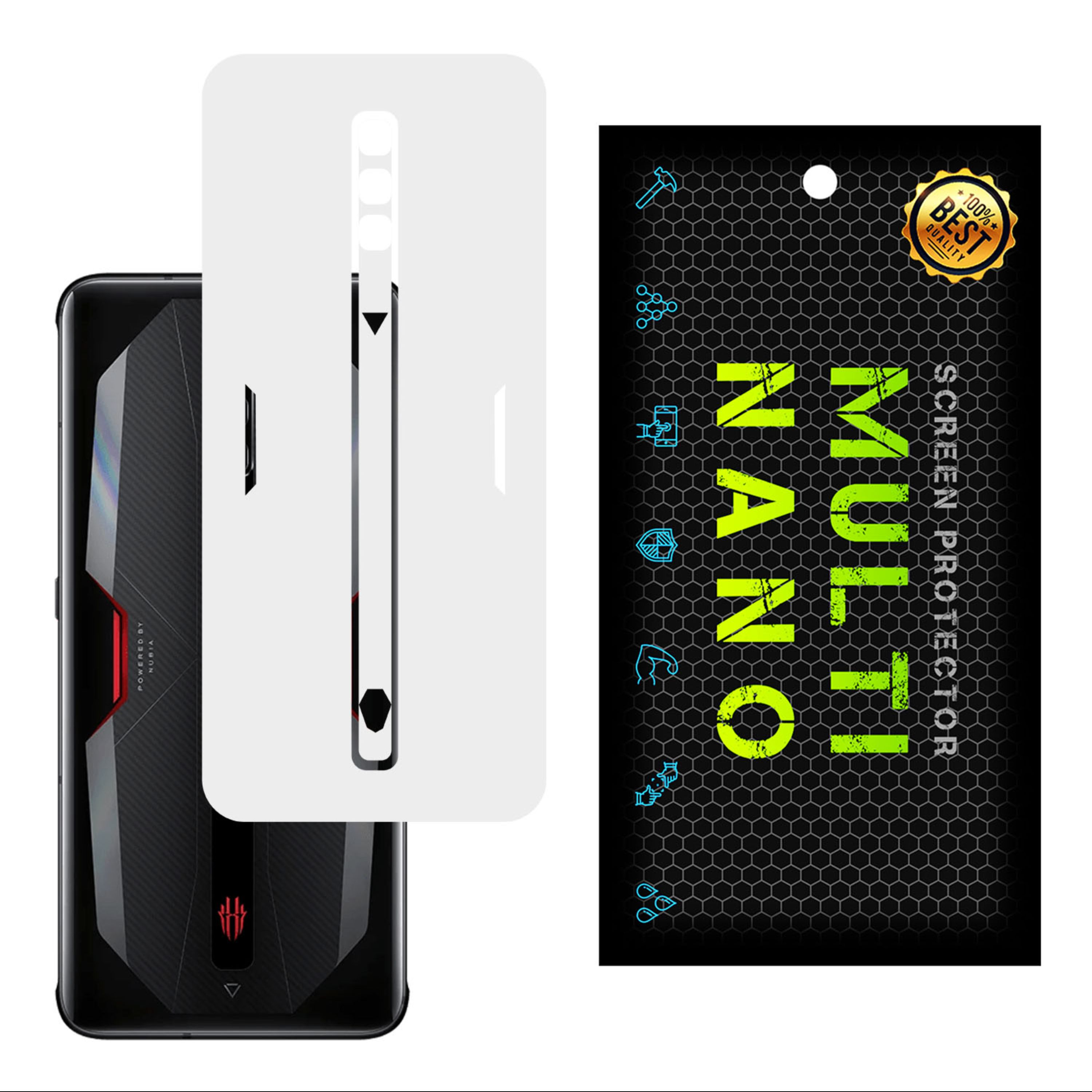 برچسب پوششی MultiNano مدل X-F1M- White    موبایل  زد تی ایی  Nubia Red Magic  6 
