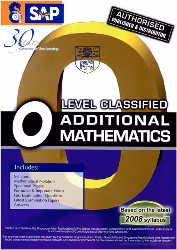 خرید و دانلود نسخه کامل کتاب O-Level Classified Additional Mathematics with Model Answers