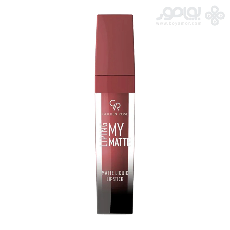 رژ لب مایع مات گلدن رز مدل LIPING MY MATTE شماره 19