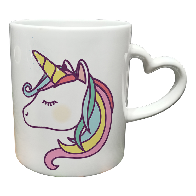 ماگ مدل دسته قلبی طرح یونیکورن کد 5