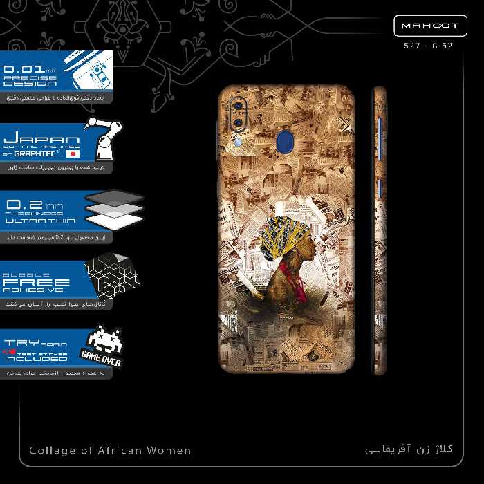 برچسب پوششی ماهوت مدل Collage of African Women-FullSkin مناسب برای گوشی موبایل سامسونگ Galaxy M20