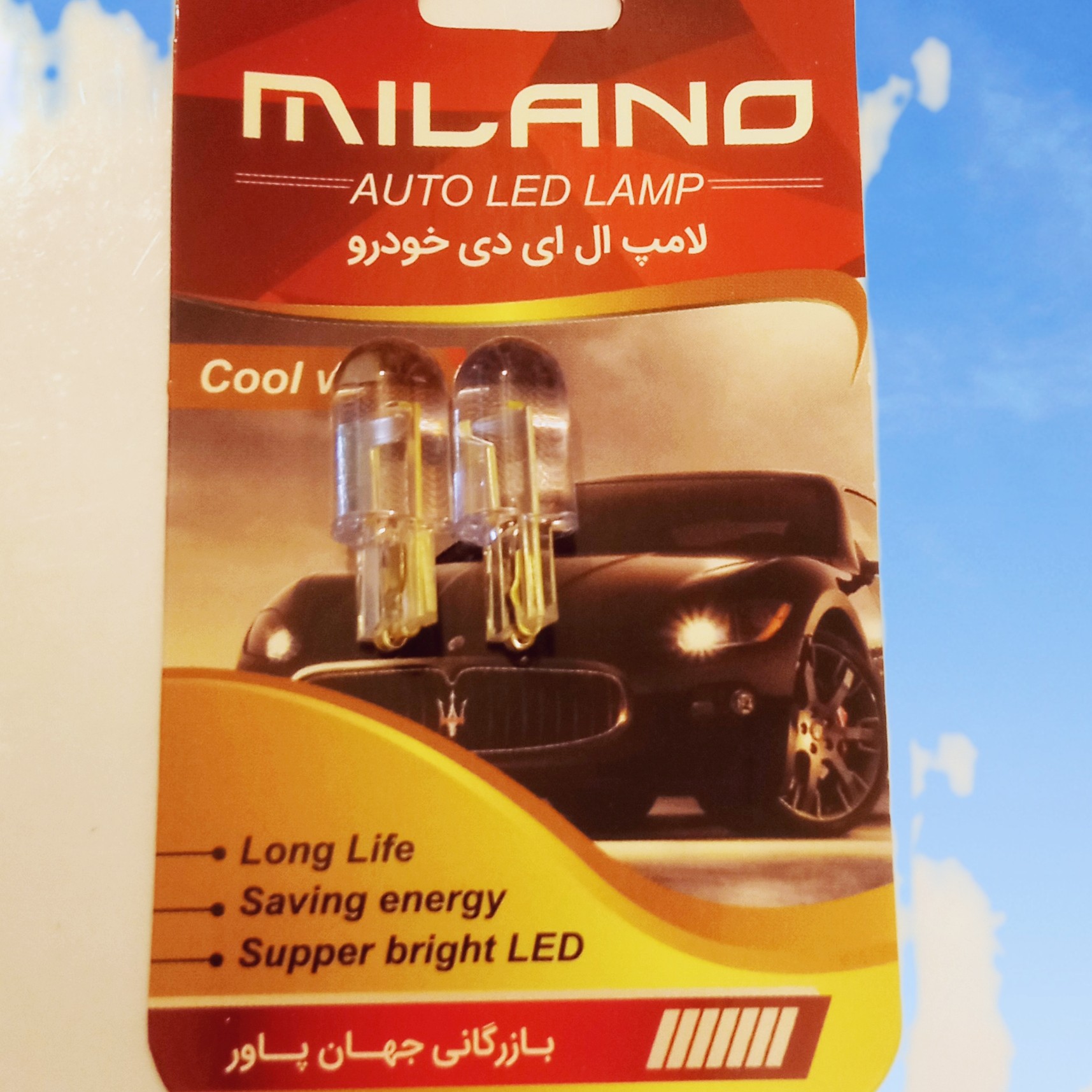 اس ام دی  سفید یخی  مدل شیشه ای آریایی ،بسته 2 عددی،ولتاژ کار 12 ولت،محصول وارداتی،پُر نور،باکیفیت . ویتکار