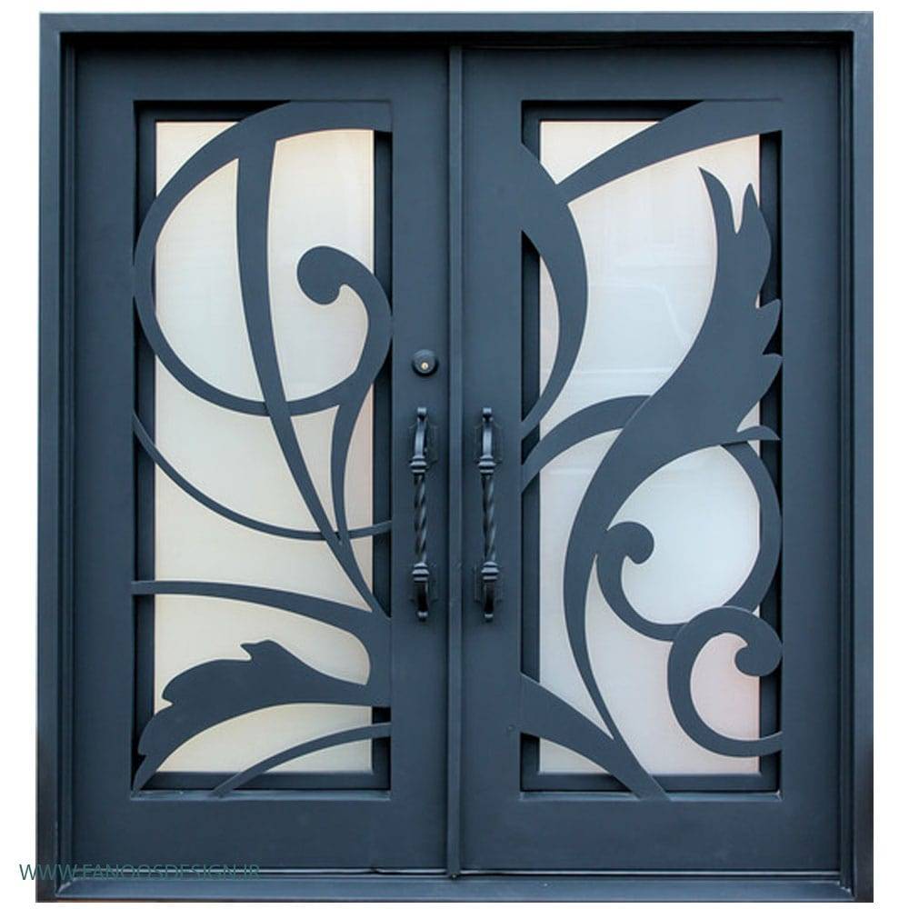 درب مدرن فرفروژه فلزی لابی کد 2129