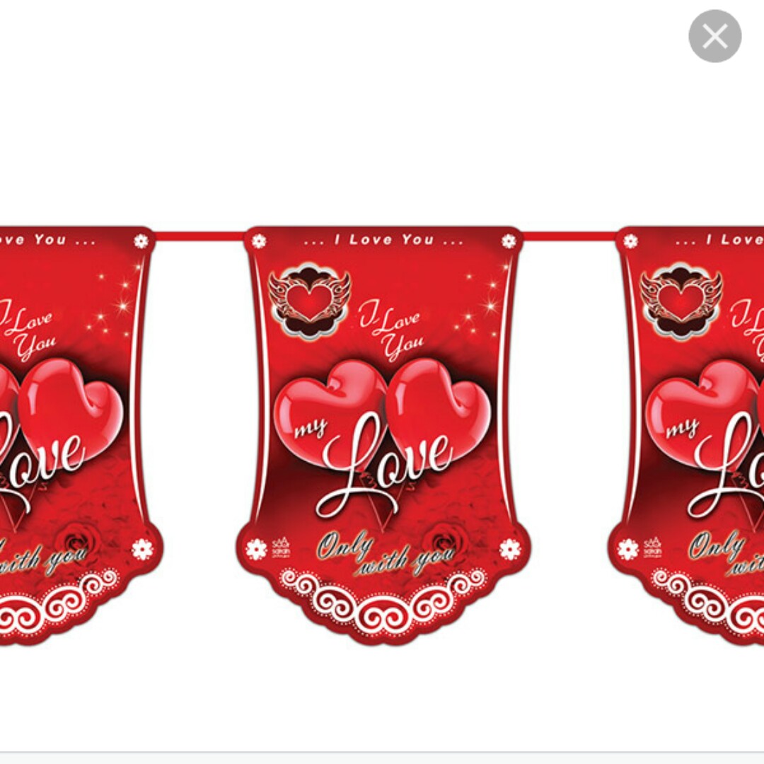 ریسه (پرچم) تم تولد قلب 