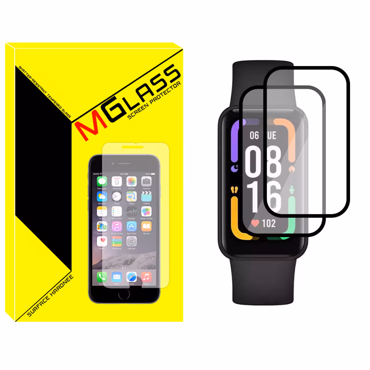 محافظ صفحه نمایش نانو ام گلس مدل NMG مناسب برای ساعت هوشمند شیائومی Redmi Smart Band Pro بسته دو عددی