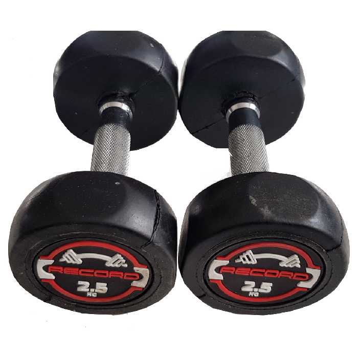 دمبل رکورد مدل new وزن 2.5 کیلوگرم مجموعه 2 عددی