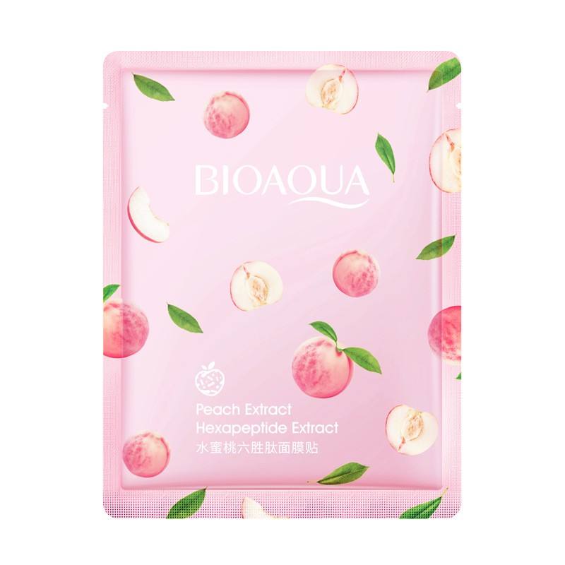 ماسک صورت ورقه ای ضد چروک بیوآکوا حاوی عصاره هلو ا BIOAQUA Mask Face Sheet Anti Wrinkle Peach Extract