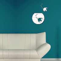 آیینه پلکسی پرشین استیکر طرح تنگ ماهی | کالا مکس