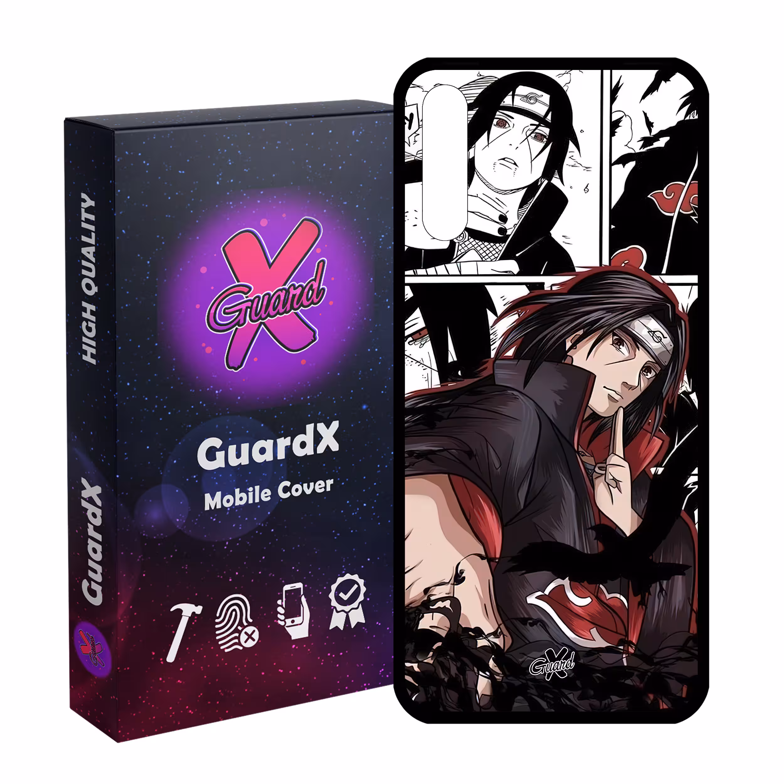 کاور گارد ایکس طرح Itachi Anime مدل Glass10550 مناسب برای گوشی موبایل سامسونگ Galaxy A30s/A50/A50s