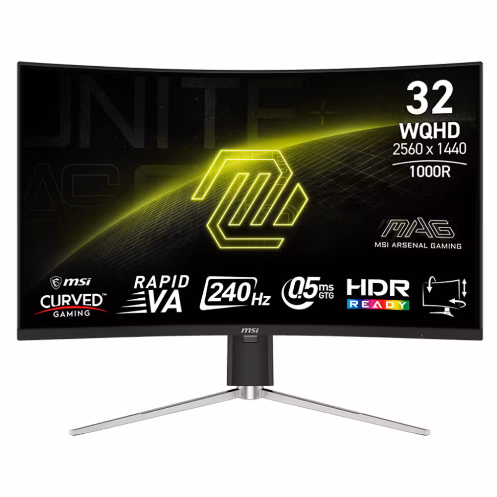 مانیتور گیمینگ ام اس آی مدل MAG 325CQRXF E2 سایز 31.5 اینچ