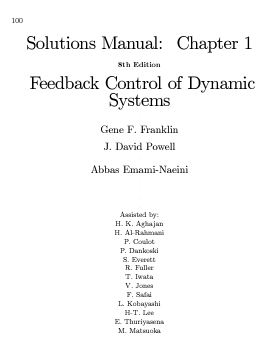 خرید و دانلود نسخه کامل کتاب [Soultion Manual] Feedback Control of Dynamic Systems (8th edition) - Pdf