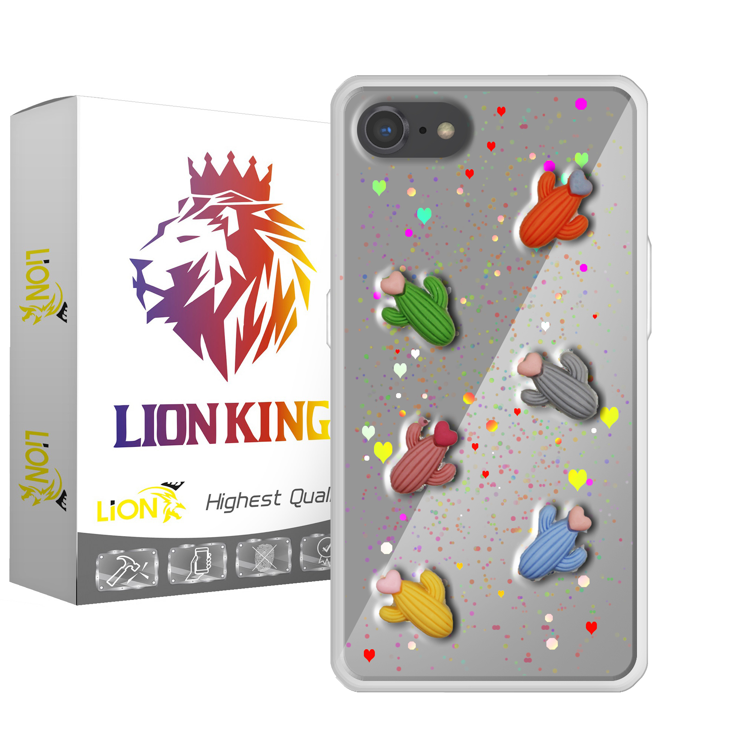 کاور لاین کینگ مدل kaktoosghalbdar مناسب برای گوشی موبایل اپل iPhone 7/8
