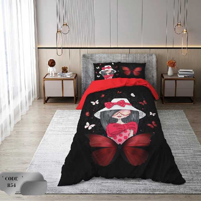 سرویس روتختی 2 نفره 6 تکه ابعاد 2.25 ×2.35 کشدار ضد حساسیت و عرق کد R54 | ست خواب و ست روتختی