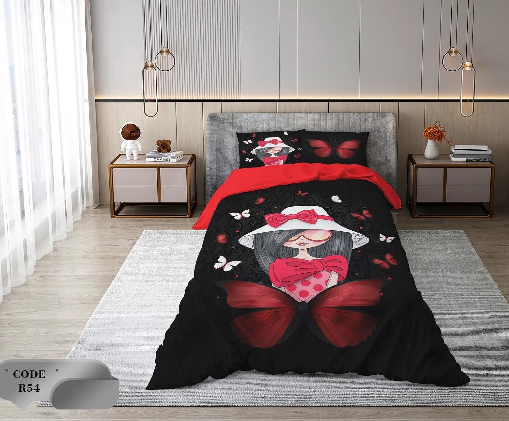 سرویس روتختی 2 نفره 6 تکه ابعاد 2.25 ×2.35 کشدار ضد حساسیت و عرق کد R54 | ست خواب و ست روتختی