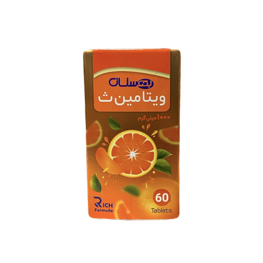 قرص ویتامین ث بهستان 1000 میلی گرم 60 عددی