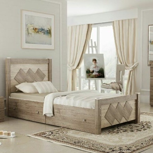 تخت خواب یک نفره مدل ارغوان بدون کشو بدون تشک بدون کفی(پس کرایه)