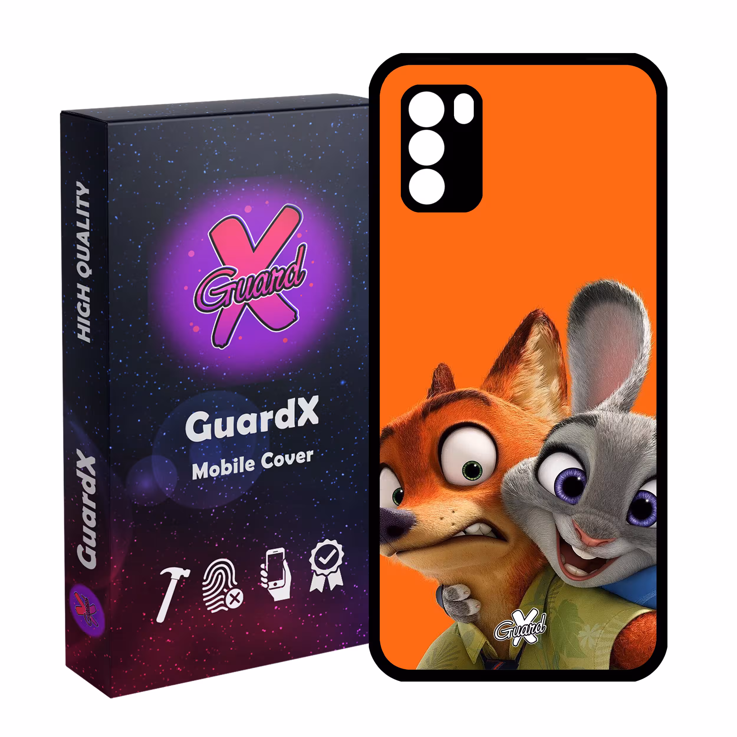 کاور گارد ایکس طرح Zootopia مدل Glass10047 مناسب برای گوشی موبایل شیائومی Poco M3