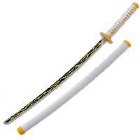 شمشیر چوبی 1 متری مدل زنیتسو آگاتسوما Zenitsu Agatsuma طرح شیطان کش Demon Slayer