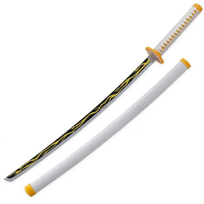 شمشیر چوبی 1 متری مدل زنیتسو آگاتسوما Zenitsu Agatsuma طرح شیطان کش Demon Slayer